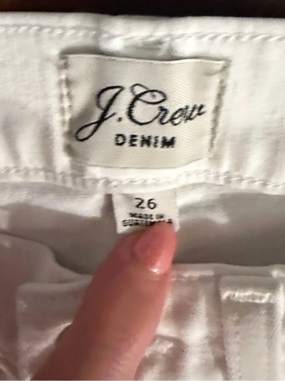J.Crew White Slim Straight Jeans Size 26 + Blue Ruffle Sweater Size Small